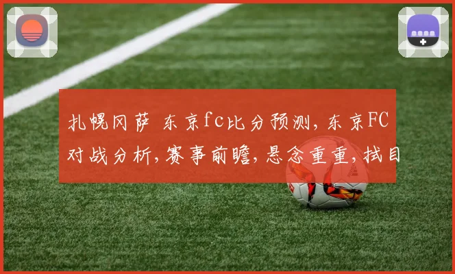 扎幌冈萨 东京fc比分预测,东京FC对战分析,赛事前瞻,悬念重重,拭目以待